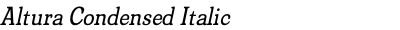 Altura Condensed Italic